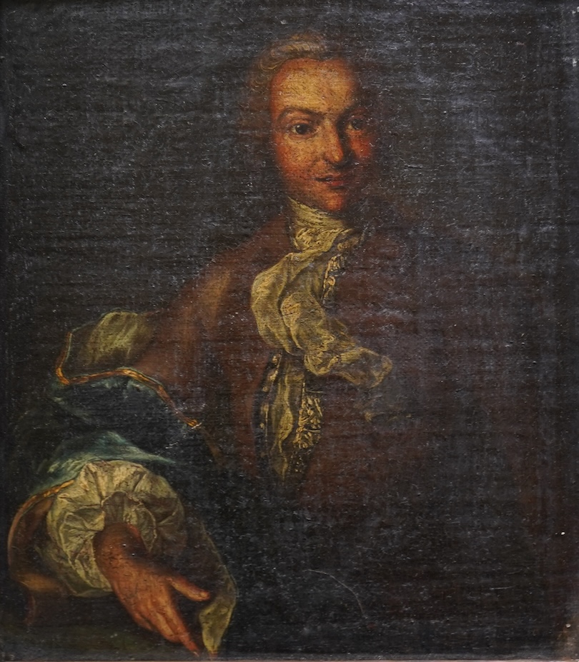 Venetian School, 18th century, A pair of portraits of gentlemen